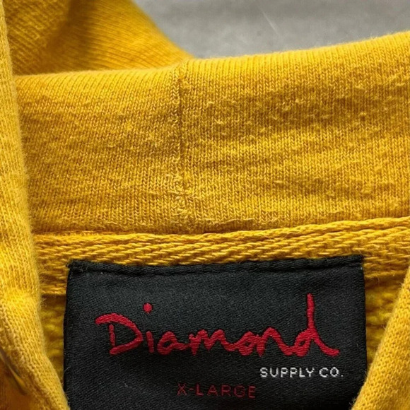 Diamond Supply Co Hoodie Mens XL LA Lakers Space Jam Taz-Mania Sweatshirt Yellow - Picture 10 of 13